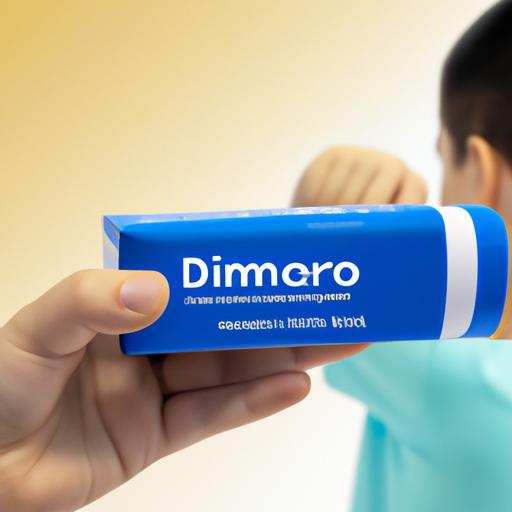 Hình ảnh minh họa liều lượng và cách sử dụng đúng Dimao Pro, với một đứa trẻ cầm sản phẩm và tuân thủ hướng dẫn.