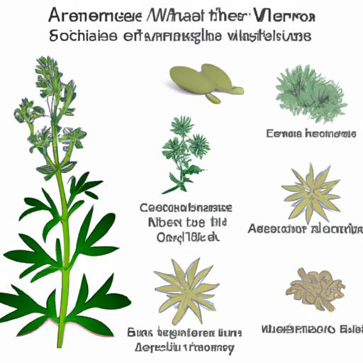 Hình ảnh mô tả về các công dụng và lợi ích sức khỏe của cây bồn tử (Artemisia annua).