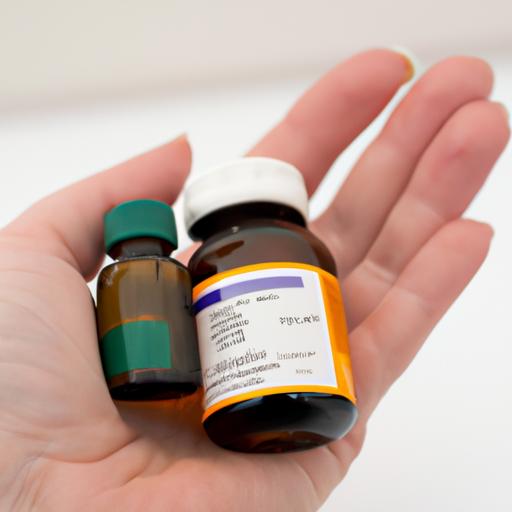 Tay cầm nhiều hũ thuốc khác nhau, bao gồm Betamethasone.