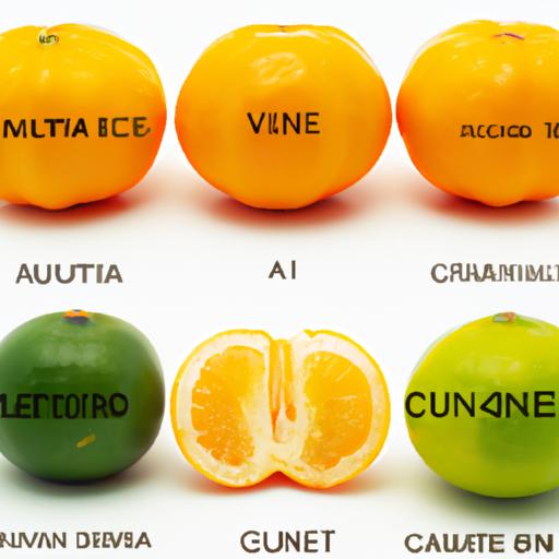 Các chất dinh dưỡng trong Quất (Citrus aurantium) như vitamin C, vitamin A và các khoáng chất.